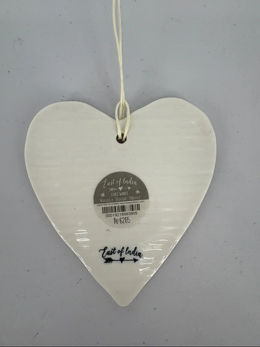 🐯 White Heart Hanging Plaque with Friendship Quote